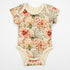 Organic Cotton Short Sleeve Baby Bodysuit, Mirabelle Organic Earthy Clothing